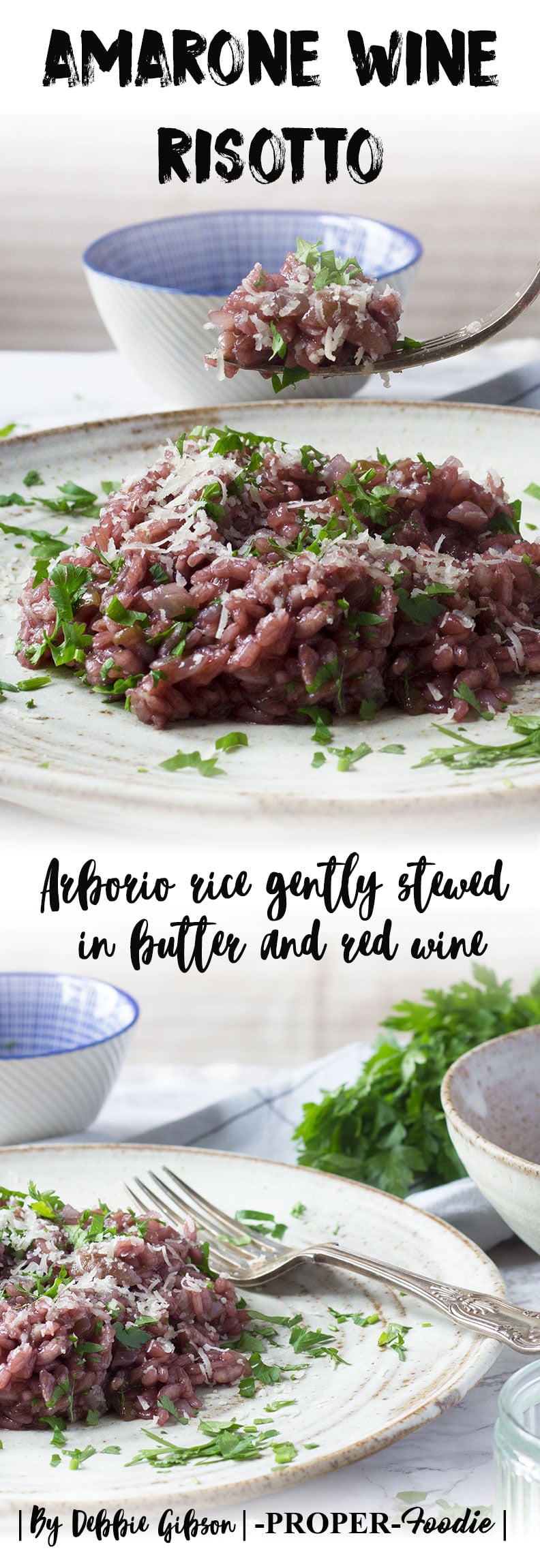 Arborio rice gently stewed in butter and amarone red wine