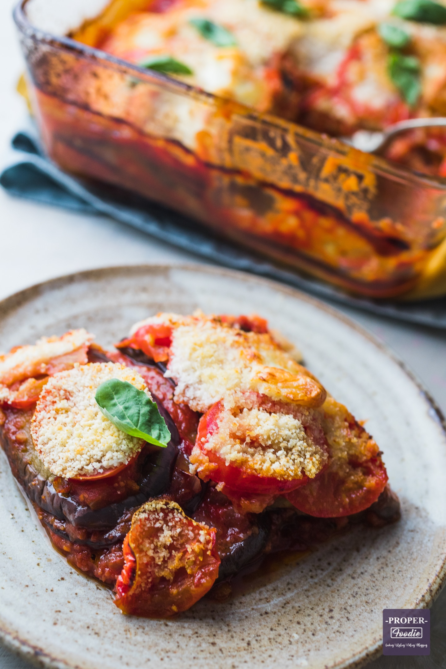 Baked aubergine parmigiana