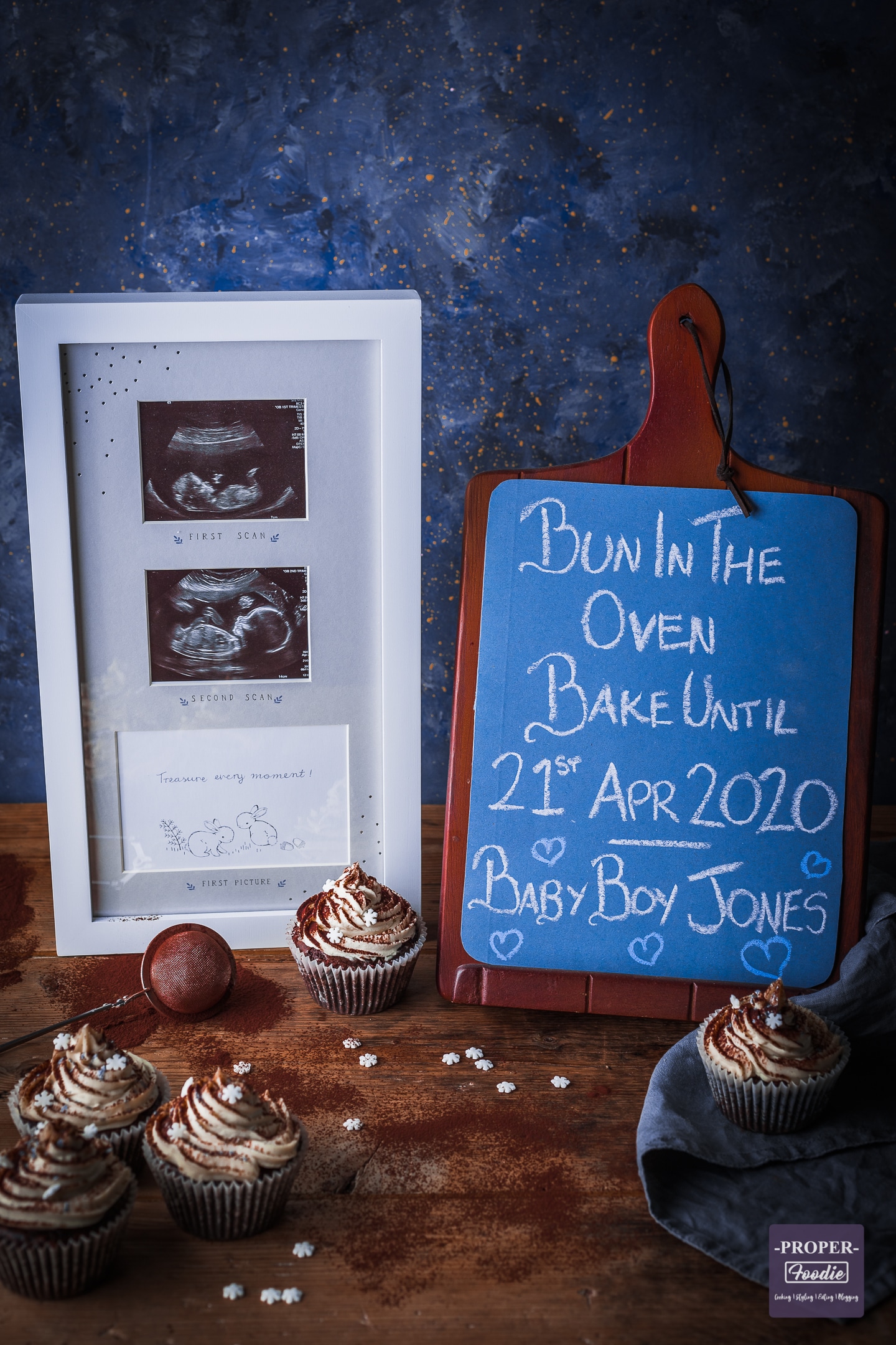 Bun in the oven baby announcement