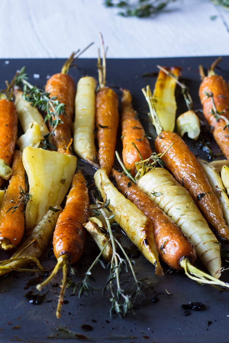 honey glazed carrots and parsnips