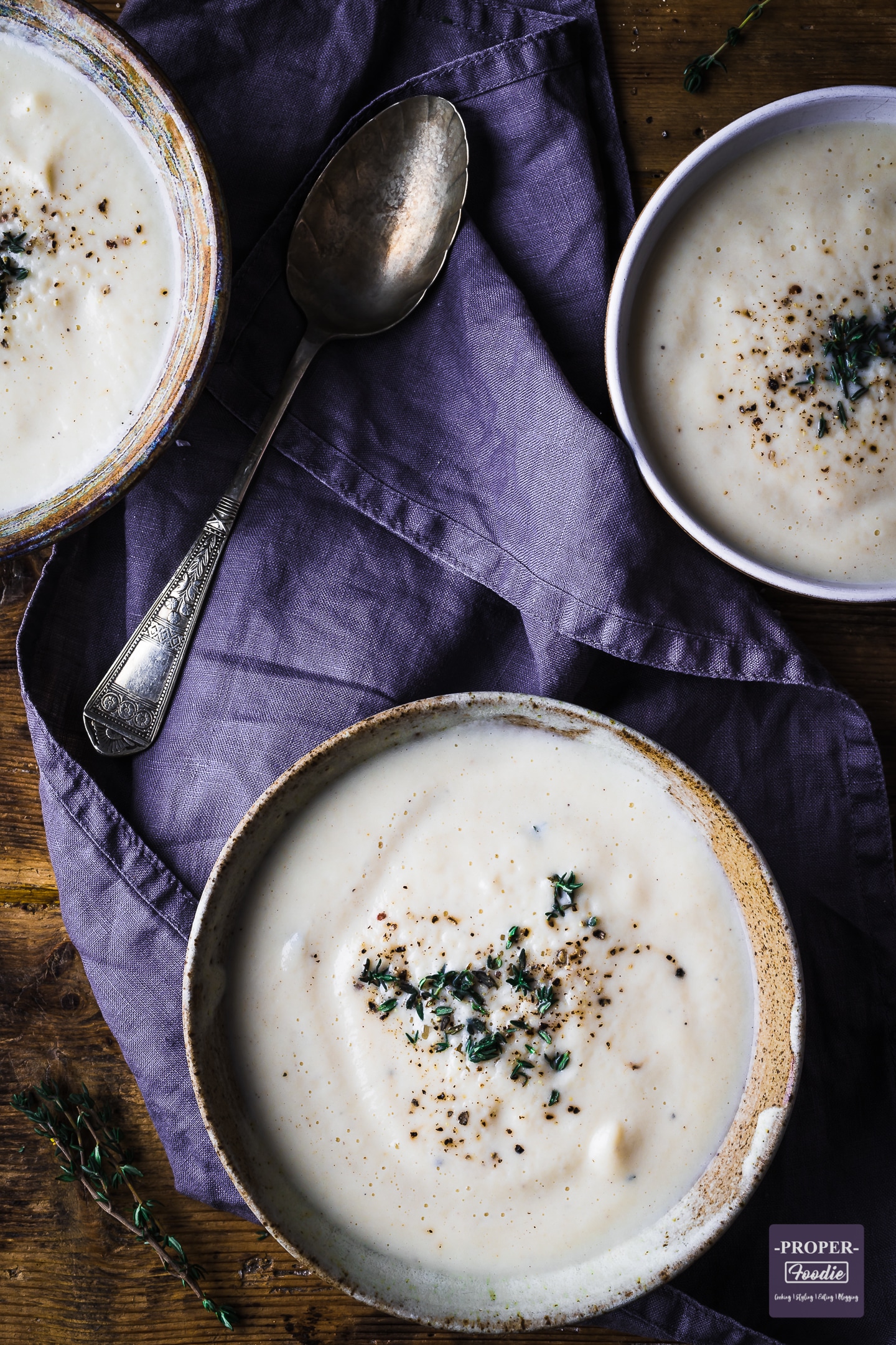 Cauliflower soup without cream