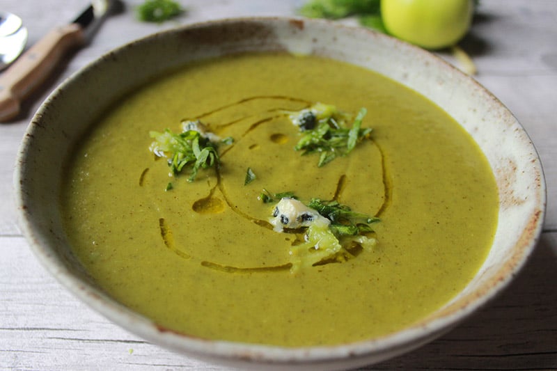 celery apple and blue cheese soup | ProperFoodie