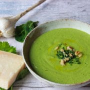 celery apple and walnut pesto in a bowl.