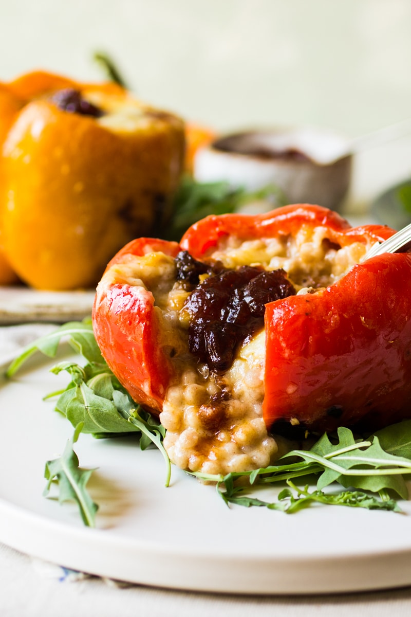 cheesy pepper and couscous with tomato chutney 2