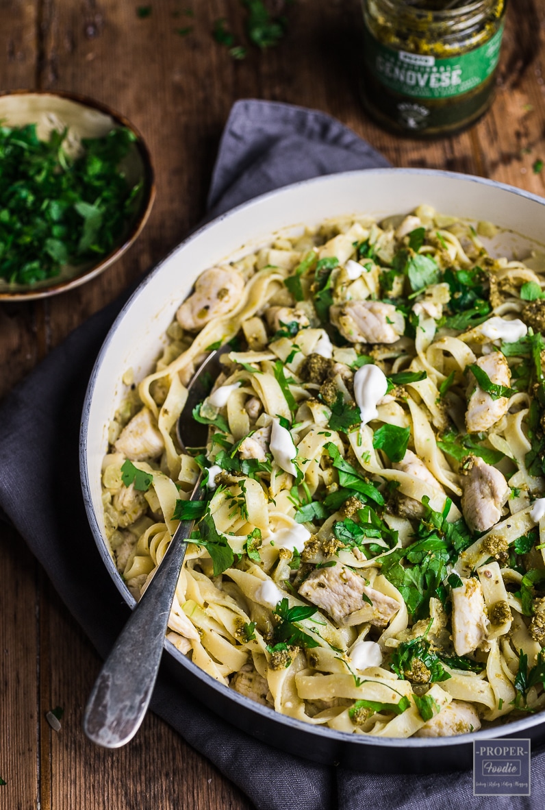 chicken pesto pasta with belazu pesto