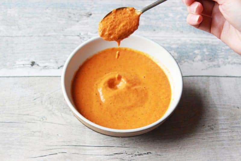 chipotle sauce spoonful