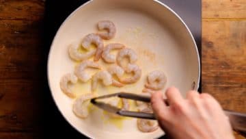 cooking shrimp