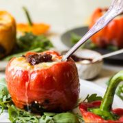 couscous in cheese sauce stuffed peppers