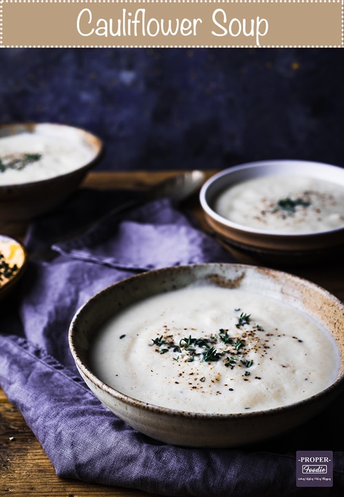 Creamy cauliflower soup recipe