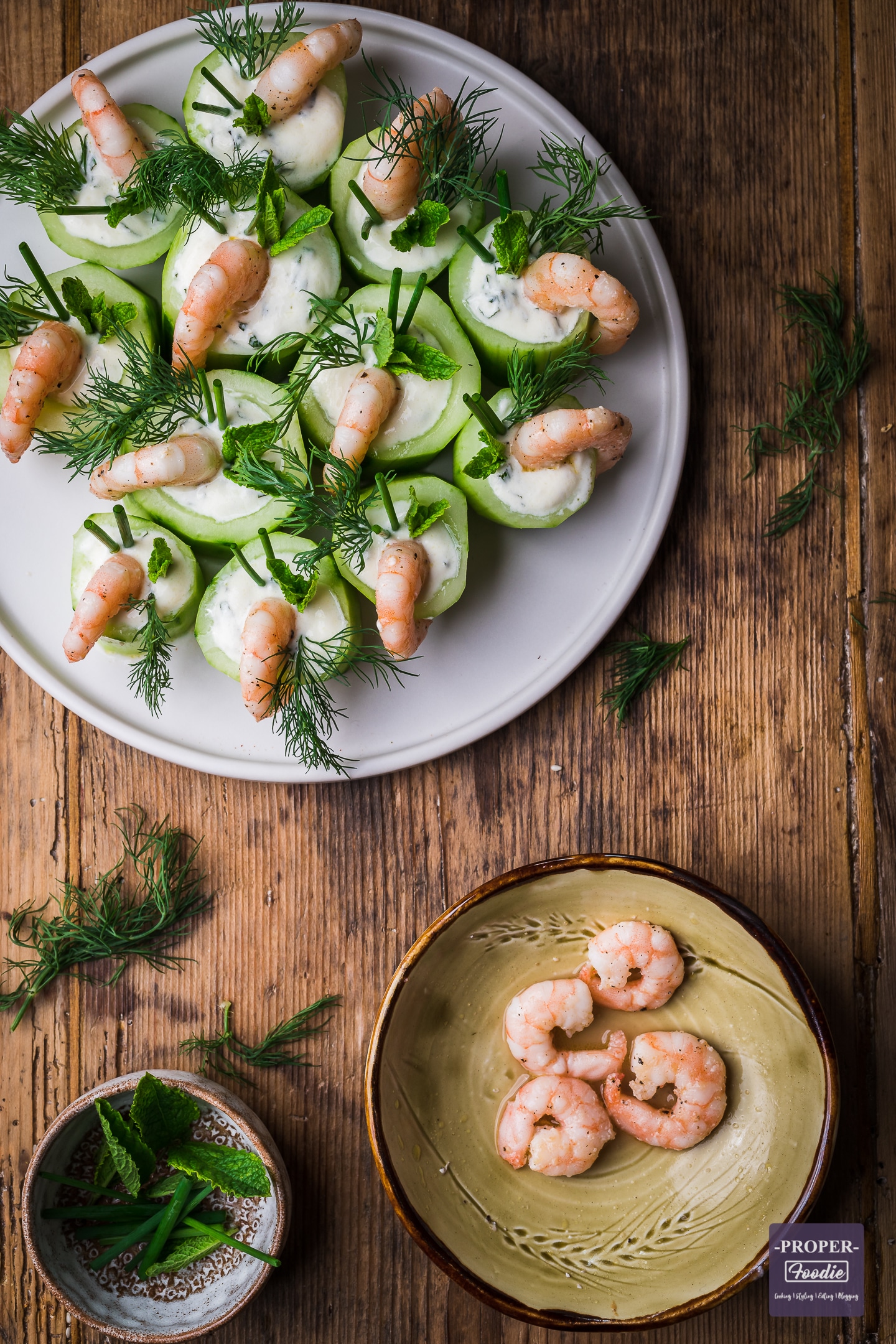 cucumber and prawn cups