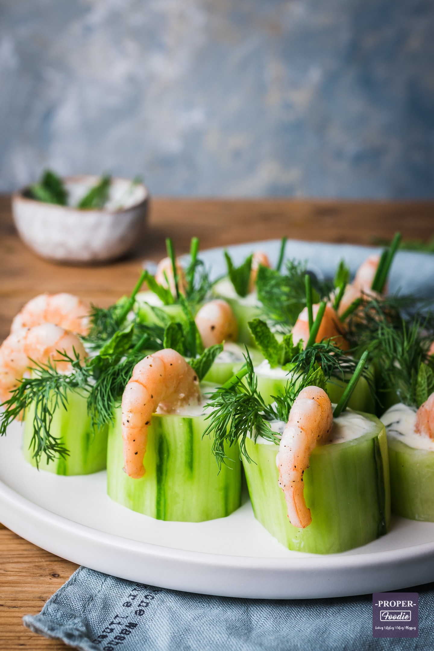 cucumber and prawns