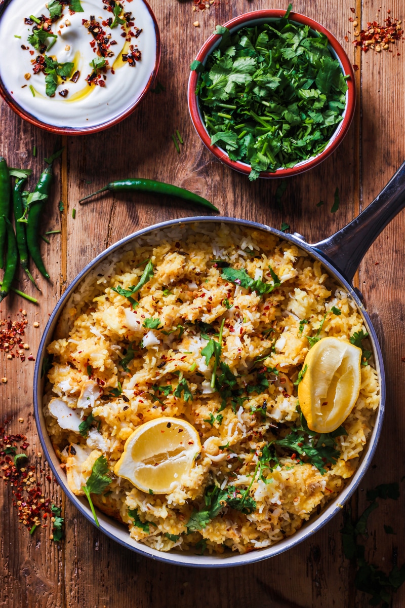 fish biryani with yogurt