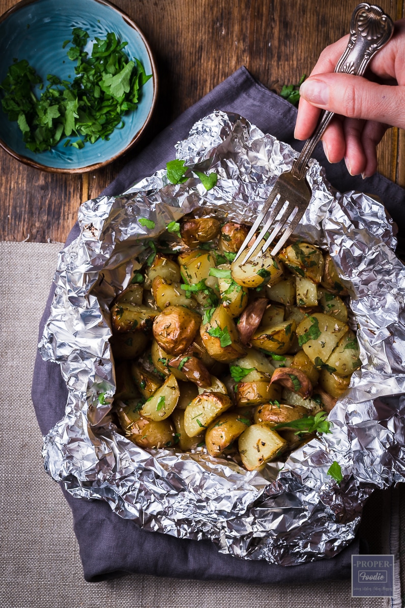 roast garlic butter potatoes