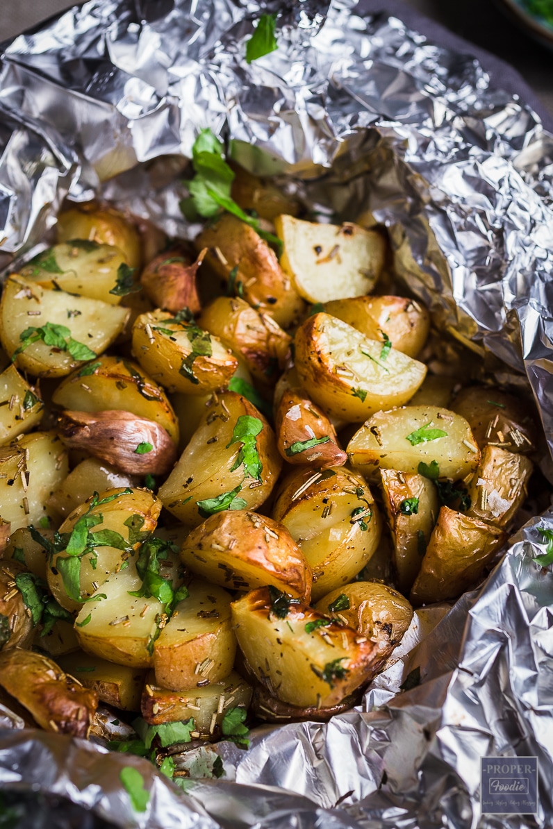 potatoes on the barbecue