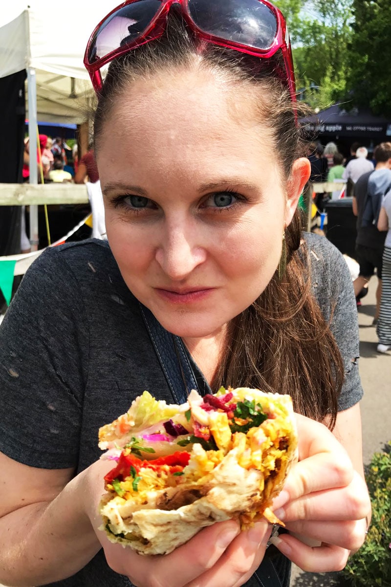 food face dartington food show persian chicken wrap