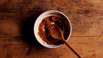 freshly made massaman curry paste