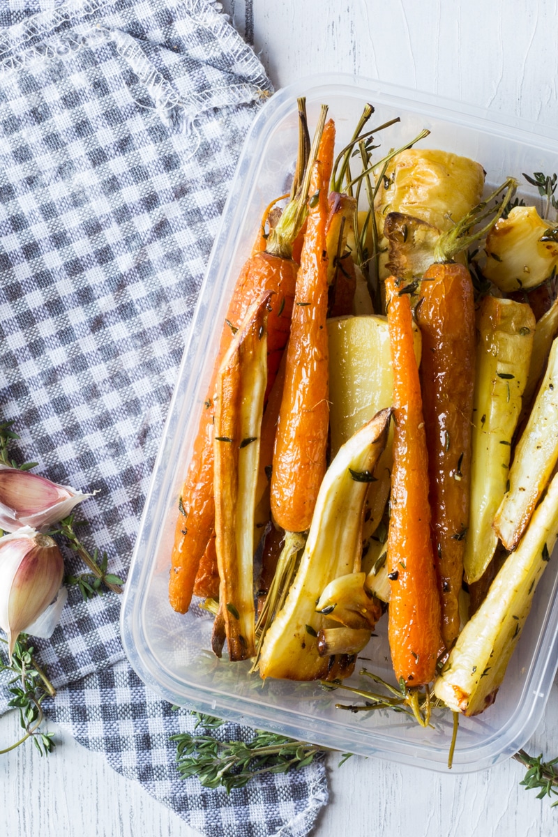 honey roast carrots and parsnips prepared in advance