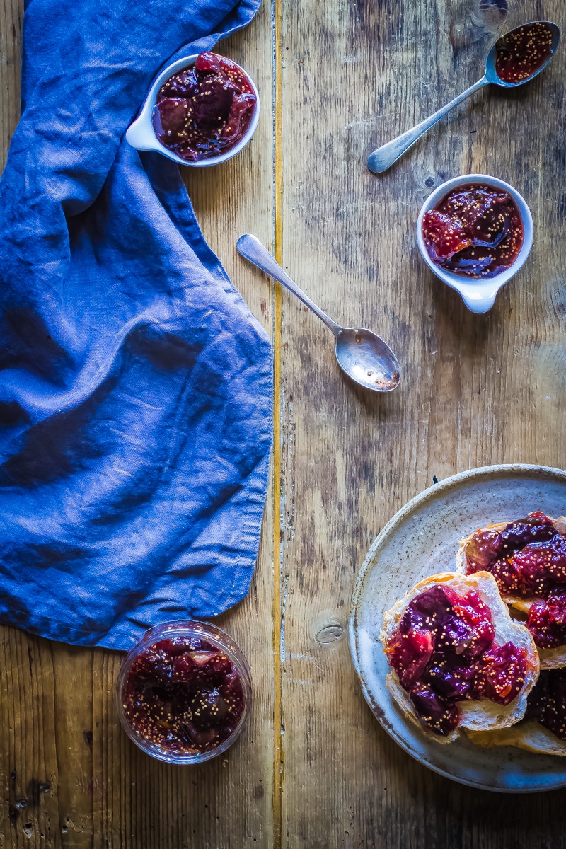 Fig jam and croissants