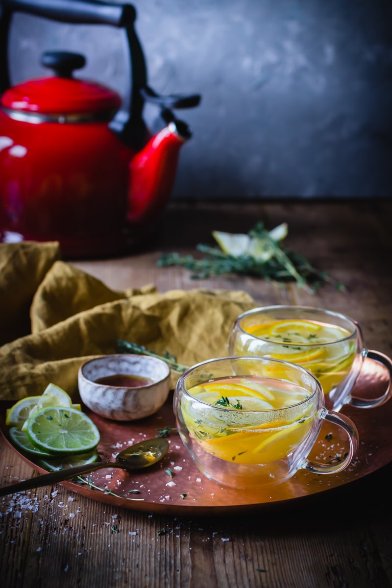 Image for Silver Mushroom - double walled teacups with citrus tea