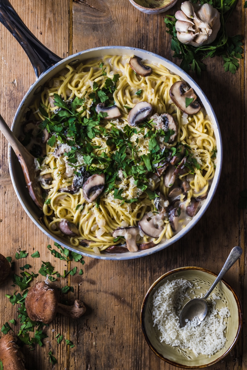 Image for Sunday Supper Movement website - Mushroom pasta