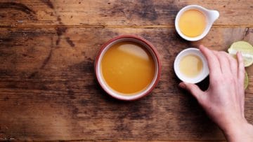 making salad dressing