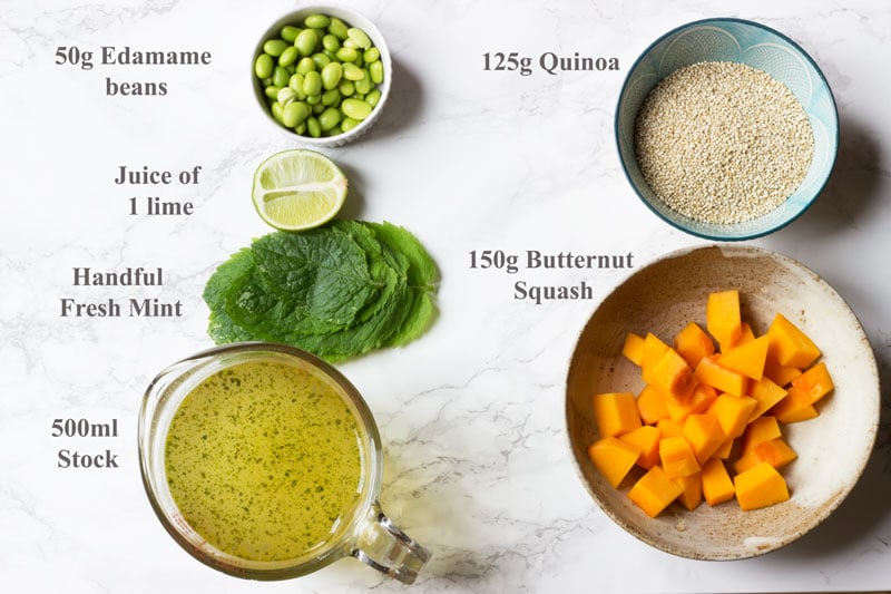 Quinoa ingredients listed