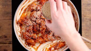 sesame seeds on honey sesame chicken recipe