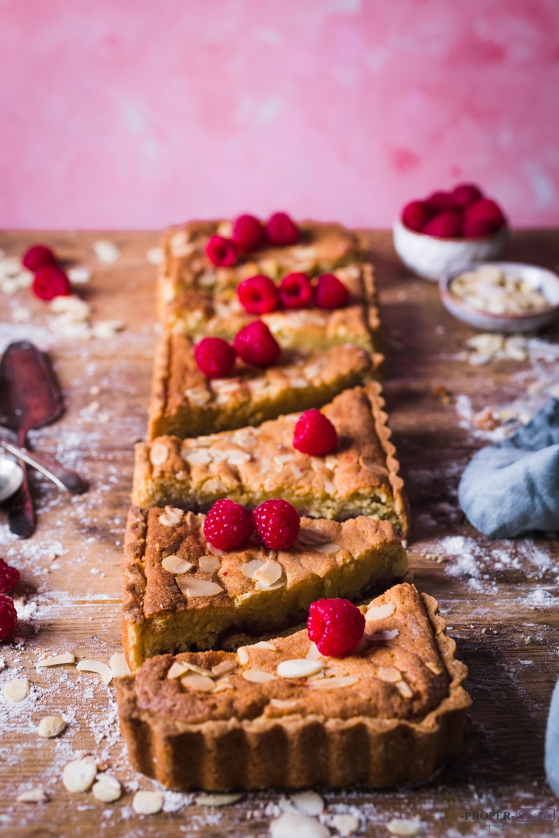 slices of bakewell tart