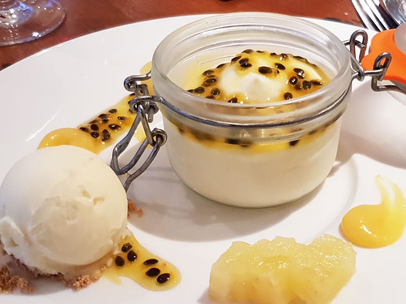 south sands hotel passionfruit dessert