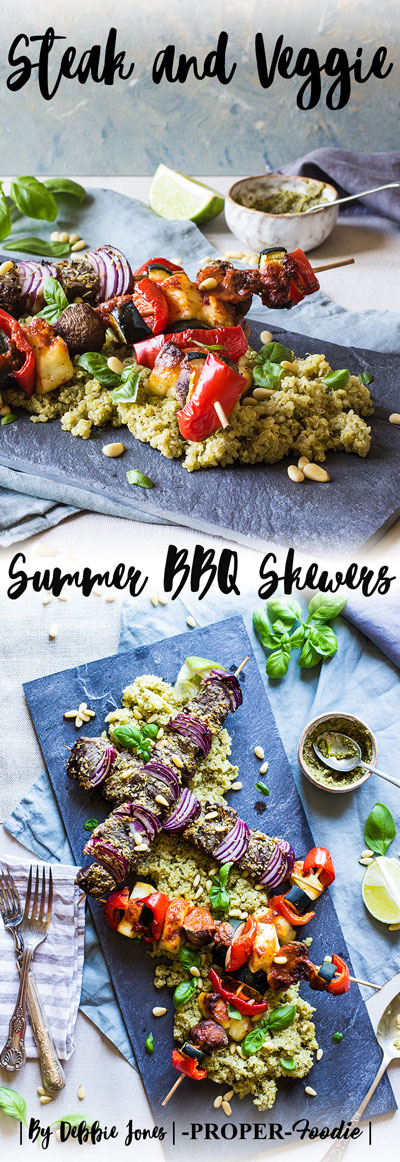 steak and veggie summer BBQ skewers