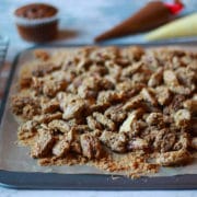 sugared pecans just out of the oven