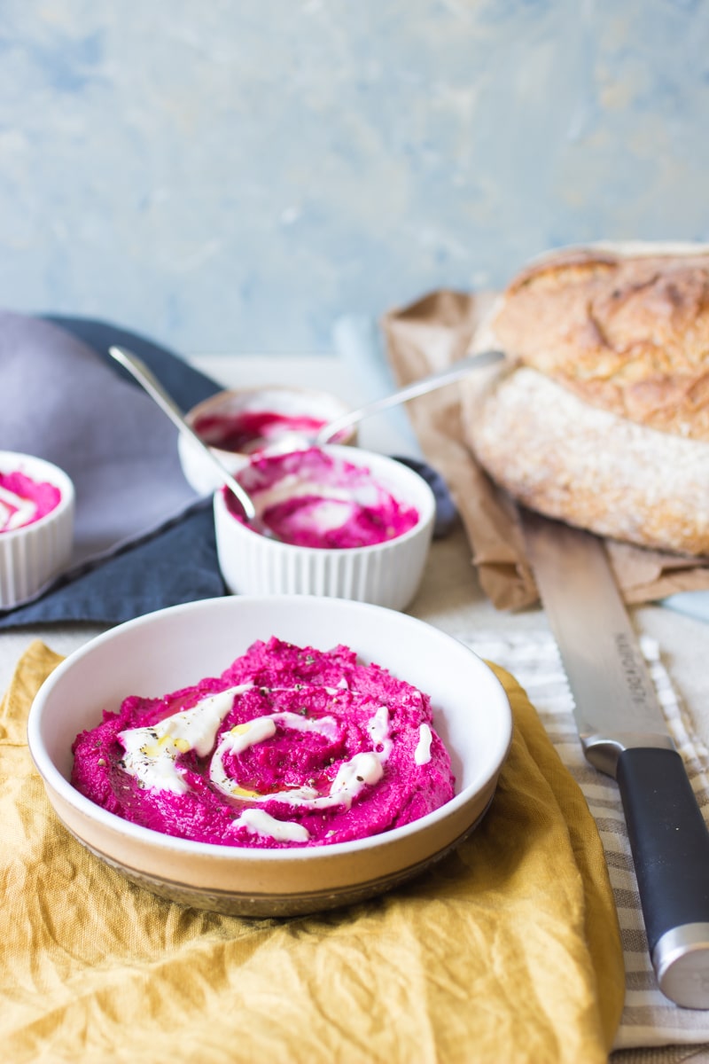 sweet pickled beetroot hummus