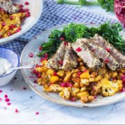 tuna with paprika cauli and chickpeas