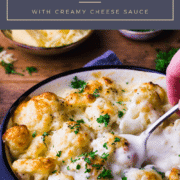 Creamy cauliflower cheese recipe baked to perfection. One of the best side dishes to serve up with any meal, particularly a Sunday roast.